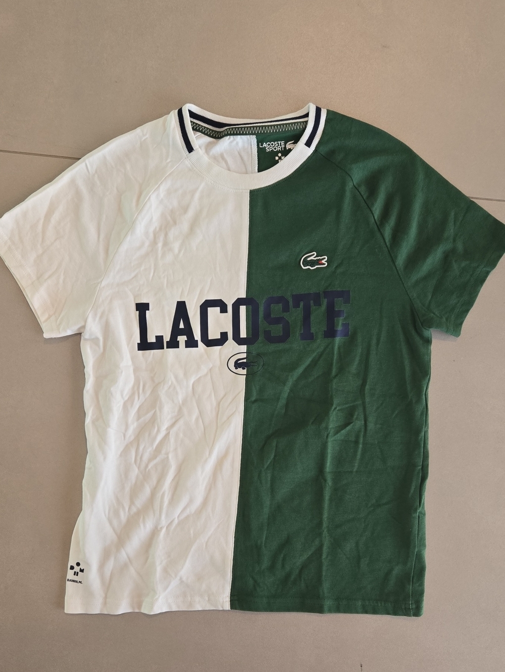 Lacoste Sport Kids Two-tone Logo-print T-shirt Size 12Y